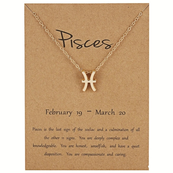 Pisces Star Signs Nacklace Pendant - Picture 1 of 6